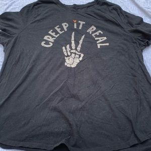 Black Graphic Halloween Tee